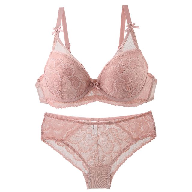 Conjunto de lencería para mujer Sujetador y bragas de encaje sexy Conjunto de lencería fina de verano Fridja nalpqowj39997