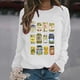 thumbnail image 1 of Sudadera con cuello redondo para mujer sudadera con pepinillos enlatados a la moda novedad, 1 of 6