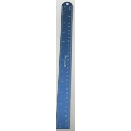 Westcott 12" Aluminum Ruler, Blue