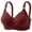 Wine, variant on Womens Wireless Bralette Comfort Underwear for Home Push Up Support Bra, 54D, Wine