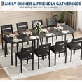 thumbnail image 5 of 5-Piece Dining Table Set for 4, Modern Kitchen Table and 4 Chairs, Space-Saving Metal Frame, for Small Apartment, Dining Room, Black, 5 of 8