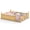 Natural, variant on Bellemave Montessori Full Floor Bed with Bookshelf, Solid Wood Kids Full Size Bed Frame with Rail and Slats, No Box Spring Needed (Beige)