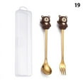 thumbnail image 1 of 2Pcs Cartoon Christmas Doll Spoons Fork With Storage Box Coffee Dessert Tool, 1 of 4