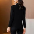 thumbnail image 4 of Wowcloth Woman's Thermal Base Layer Shirt, Solid Color Long Sleeve Mock Neck with Double-Layer Fleece, Insulating and Warm for Winter and Daily Wear, 4 of 5