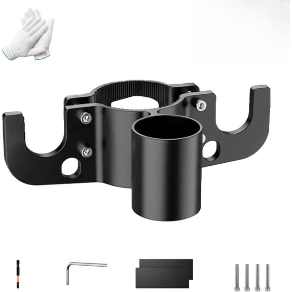 Aluminum RV Towing Chain Organizer & 7-Way Plug Holder, Heavy Duty Anti-Rust Trailer Chain and Plug Holder, Cable Wire Harness Protector for RV Camper Tongue Jack Accessories (1PC)
