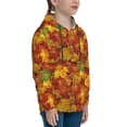 thumbnail image 3 of Kdxio Vintage maple leaf autumn Pattern Boys Athletic Unisex Boys Girls Hoodie with Pocket Sweatshirts-Large, 3 of 6
