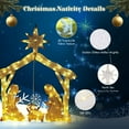 thumbnail image 6 of Yescom Holy Family 4Ft Lighted Christmas Manger Nativity Scene Navidad with 108 LED Light Outdoor Yard Party Decoration, 6 of 10