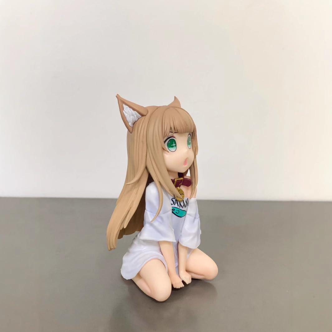 New Kinako Figure, Sitting Surprised Q Version Kinako Action Figures 11cm/4.3inch PVC Characters Collectible Handicrafts Souvenirs for Anime Fans Gifts
