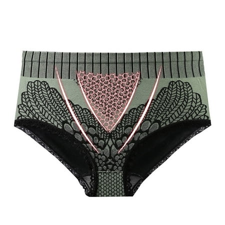 Matoen Women Underwear High Waist Nylon Ladies Panties Tummy Control Panty Full Coverage Briefs