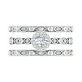 thumbnail image 3 of 1/2 Carat Round Diamond Bridal Set Ring in 14K White Gold (Ring Size 7.25), 3 of 4