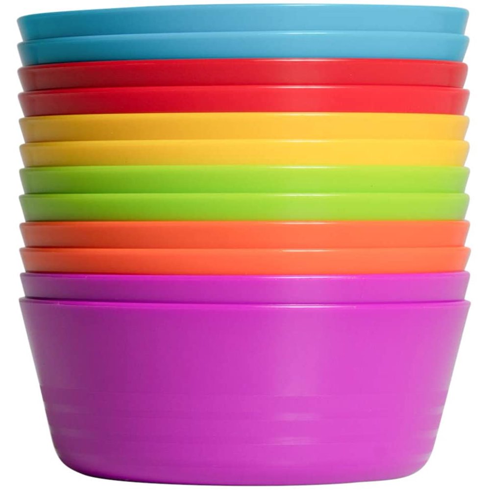 Klickpick Home Set Of 12 Kids colorful Snack Bowls set Toddlers Cereal