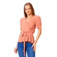 thumbnail image 1 of Blusa Cruzada Mujer Casual Formal Escote Amarre Palo De Rosa rosa CH Incógnita 330559, 1 of 5
