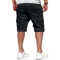 thumbnail image 4 of Mens Casual Cotton Twill Cargo Shorts Drawstring Classic Chino Stretch Short with Pockets, L, 4 of 7