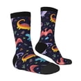 thumbnail image 4 of Yiaed Cartoon Dinosaur Print Great elasticity Crew Socks Sports socks for Men and Women, 4 of 5