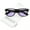 Black / Purple, variant on zeroUV Unisex Retro Wide Temple Color Tinted Square Lens Horn Rimmed Sunglasses 54mm (Black / Purple) - 54mm
