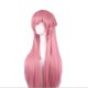 thumbnail image 2 of 80cm Long Straight Anime Wig Mirai Nikki Synthetic Pink Hair Wigs Cosplay for The Future Diary Yuno Gasai, 2 of 4