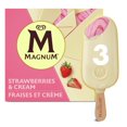 thumbnail image 2 of Magnum Strawberries & Cream Ice Cream Bar, 3 x 100 mL, 2 of 7