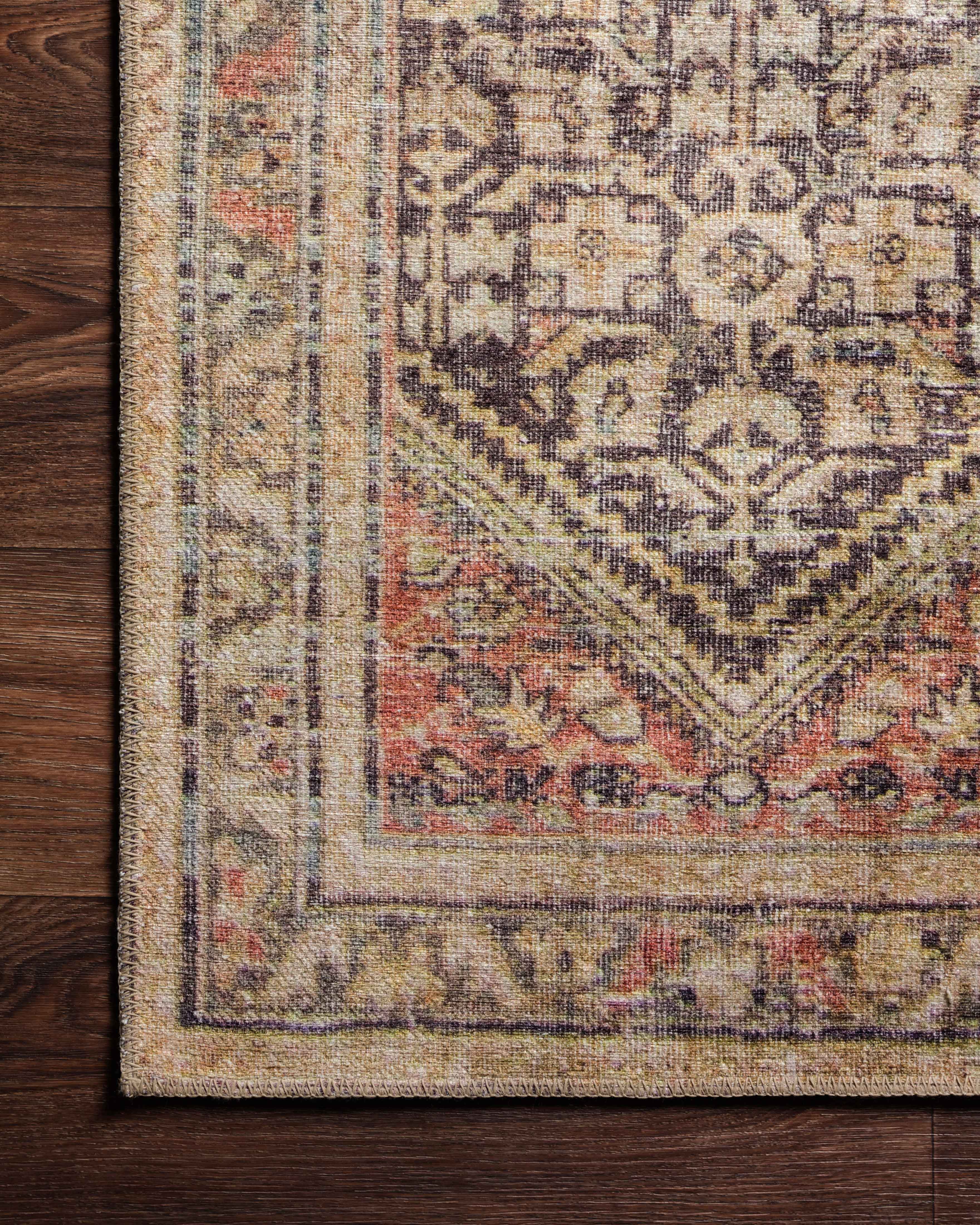 Loloi II Loren Collection LQ-17 Charcoal / Multi Oriental Area Rug 5'-0" x 7'-6"