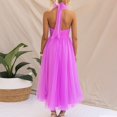 thumbnail image 5 of Meichang Halter Dresses for Women Summer Sleeveless A-line Bridesmaid Dress Wedding Party Prom Gown formal Evening Long Maxi Dress, 5 of 7