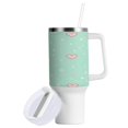thumbnail image 2 of Love Pattern Insulated Tumblers 40oz Double-Walled Stainless Steel Water Bottles Car Handle, 2 of 8