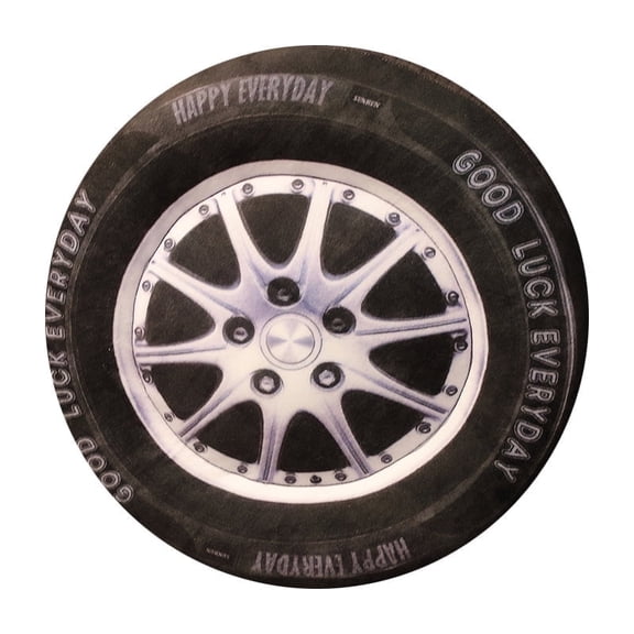 15.7 Inch Creative 3D Simulation Wheel Plush Pillow,Soft Car Tire Pillow Wheel Toy Outdoor Cushions for Car Owners，Boy's and Girl's Room Decor