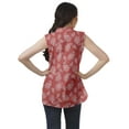 thumbnail image 4 of Moomaya Printed Mandarin Collar Tunic Sleeveless Casual Tank Top Summer Wear, 4 of 6