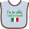 thumbnail image 3 of Inktastic So Cute Italian Boys or Girls Baby Bib, 3 of 4