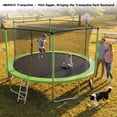 thumbnail image 5 of Mersco 14ft Heavy Duty Trampoline PLAY for Kids Outdoor with Safety Enclosure Net, Basketball Hoop ,Ladder,Big Backyard Trampoline, Jumping Trampoline for Boys and Girls Birthday Gift,Green, 5 of 11