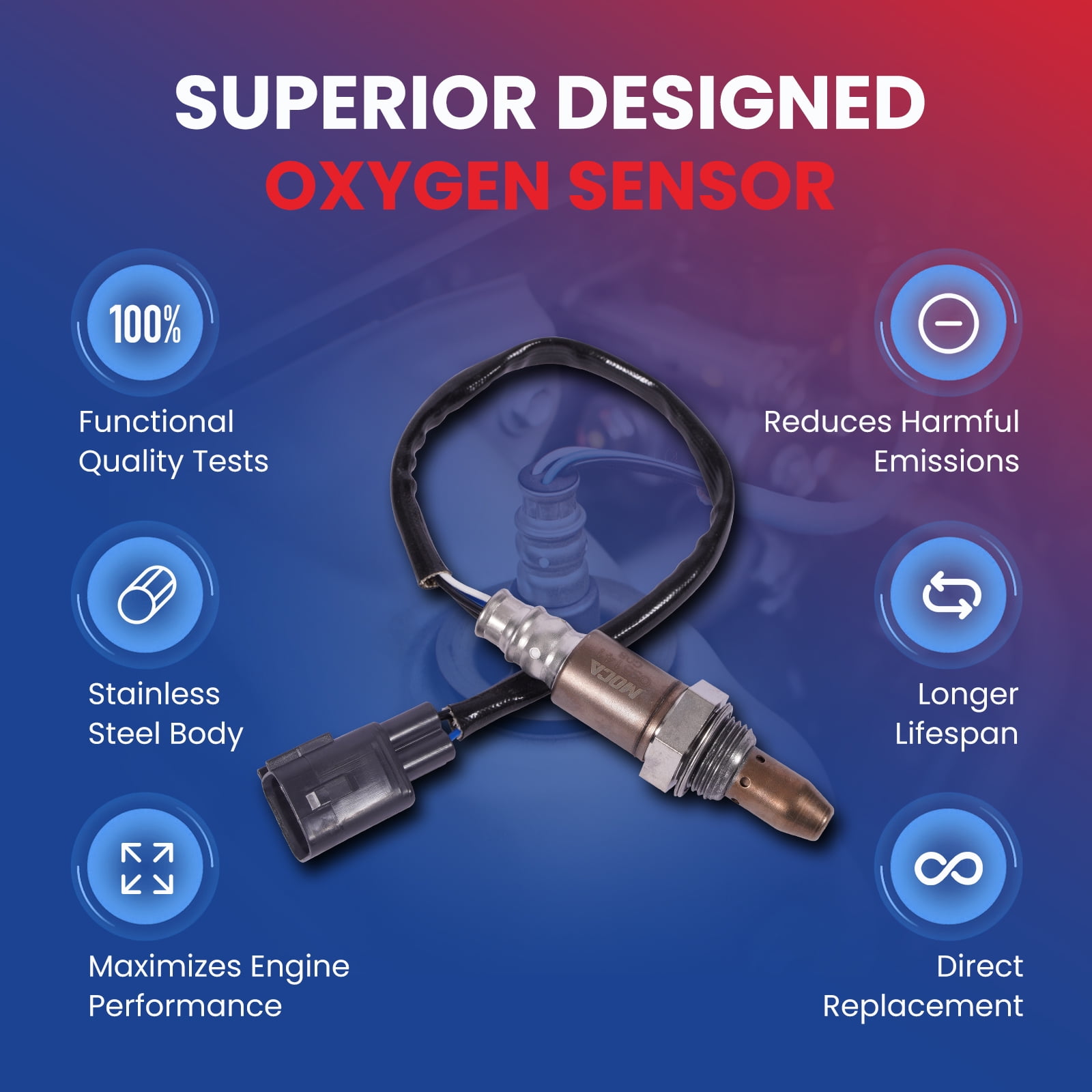 MOCA AUTOPARTS 234-9140 Upstream Oxygen Sensor Fit for 2018-2025 Toyota Camry 3.5L & 2014-2024 Lexus IS350 3.5L & 2016 Scion iM 1.8L