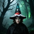 thumbnail image 3 of Fllostpr Halloween 14x15" Adult Prom Dress Up Witch Hat, Light Comfortable Decor for Party Masquerade Stage Performance, 3 of 7