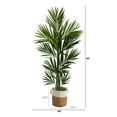 thumbnail image 3 of Nearly Natural 7' Kentia Palm Artificial Tree in Natural Jute Planter, Green, 3 of 5