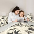 thumbnail image 4 of Homewish Jungle Wildlife Bear 7-Piece Bedding Comforter Set,Wild Animal King Bedding Sets,Beige Black Bed Sheets For Boys Teens,Ultra Soft Home Decor Reversible, 4 of 8