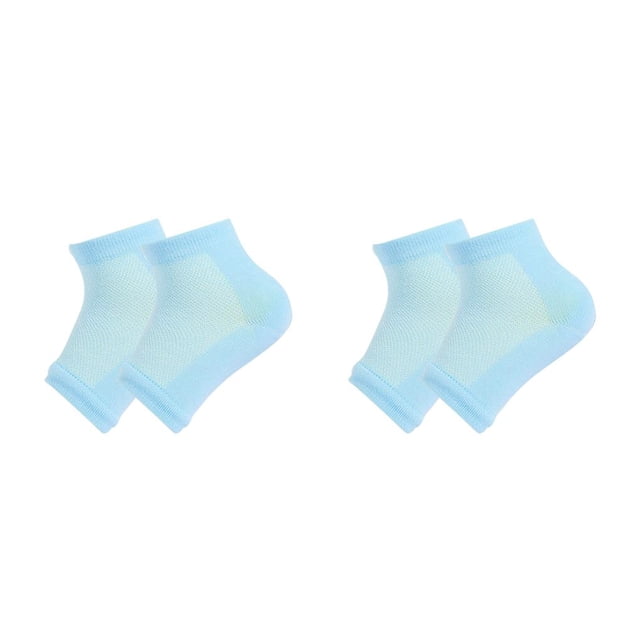 Sonducket 1 juego de calcetines de tacón de gel de lana sin dedos cómodos con punta abierta de silicona belleza calcetería experiencia de spa kit de Malla Noche Azul 2piezas Sonducket CBP362350