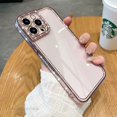 thumbnail image 2 of Funda De Silicona Suave Para IPhone 11 , 12 , 13 , Pro Max , 14 Plus , Con Purpurina De Diamante , Transparente Y, 2 of 4