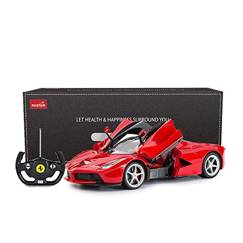 RASTAR RC Voiture 1/14 Échelle Ferrari LaFerrari Radio Télécommande R / C Jouet Véhicule Modèle de Voiture pour les Garçons Enfants, Rouge, 13,3 x 5,9 x 3,3 Pouces