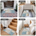 thumbnail image 6 of Modern Abstract Door Mat&nbsp;Indoor Outdoor Entrance, Non Slip Rug for Kitchen Bathroom Entryway Rug, Blue Brown Color Blocks Washable Doormat Floor Mat for Office Home Decor 24x36 Inch, 6 of 8
