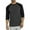 Black / C. Grey, variant on Mens Casual 3/4 Sleeve Plain Baseball Cotton T Shirts NV/LT.GR, XLarge