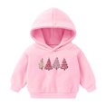 thumbnail image 2 of Odeerbi Kids Boys Girls Christmas Sweatshirt Fleece Lined Hoodie Toddler Baby Children's 2024 Casual Print Sweatshirt For The Baby Gift Pink 6-7 Years, 2 of 4