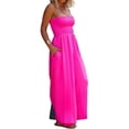 thumbnail image 4 of Strapless Women's Sleeveless Jumpsuit Summer Casual Loose Jumpsuit Women's with Pockets Jumpsuit, 4 of 6