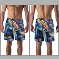 thumbnail image 3 of luoweisi Men's Beach Shorts Quick Dry Swim Trunks with Mesh Lining Sea Turtle 2XL, 3 of 5
