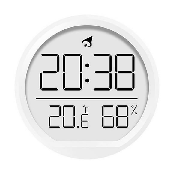 Compact Wall Mounted Clock with Date and Temp Display Perfect for Small Spaces