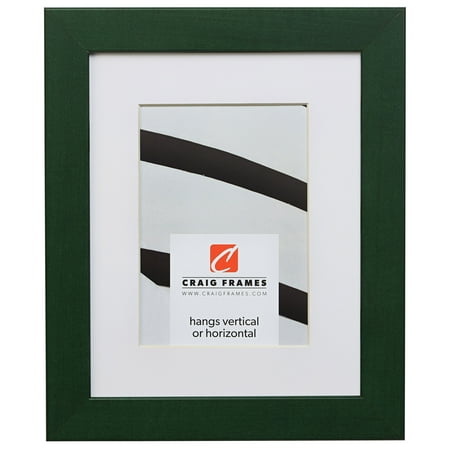 5 Inch Green - Craig Frames Colori, 5 x 7 Inch Green Picture Frame Matted to Display a 4 x 6 Inch Photo