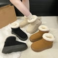 thumbnail image 5 of Leozcaa Women's Ankle Boots Platform Suede Furry Lined Winter Boot Anti-Slip Outdoor Snow Booties, 5 of 8