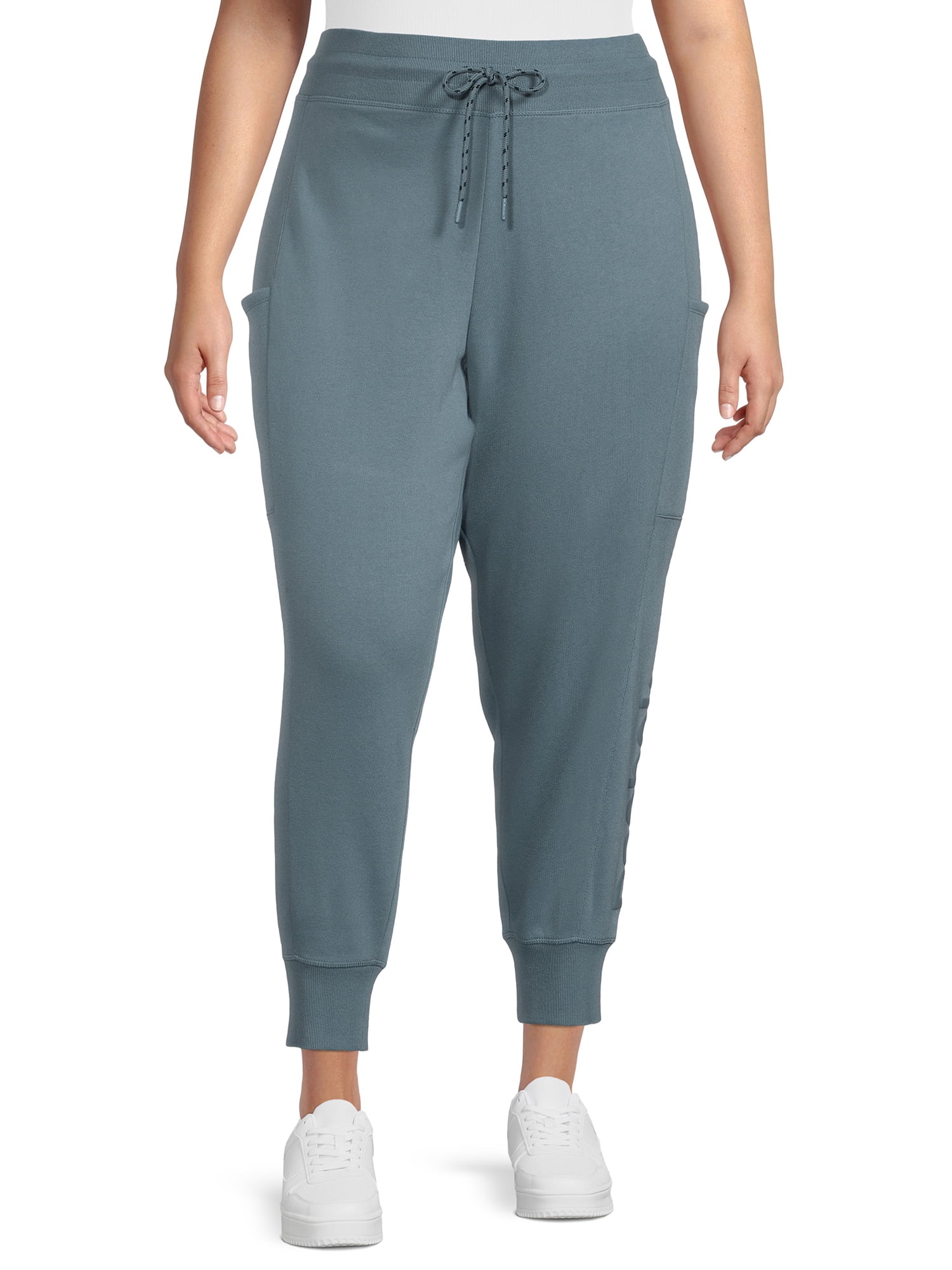Reebok Women's Plus Size Gravity Super Soft Fleece Jogger Pants with