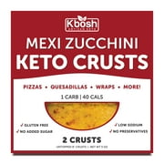 Kbosh Keto Crusts - The #1 Mexi Zucchini Keto Pizza Crust - Only 1 Carb & 40 Cals per serving - Delicious, Sugar-Free, Low Carb Crusts for Keto-Friendly Recipes - 4 EZ Store Packs - 8 Crusts