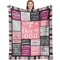 thumbnail image 1 of LHSHID Christian Gifts for Women Blanket Inspirational Religious Birthday Gifts Baptism Confirmation Gifts for Girls I Am a Child of God Blanket Bible Verse Prayer Faith Throw Blanket 30"x40", 1 of 1
