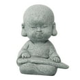 thumbnail image 1 of Almencla Statue de Bouddha Classique Artisanat de Collection en Résine pour Bureau Extérieur Voiture Jouer le Jeu le Piano, 1 of 8