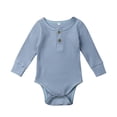 thumbnail image 1 of ITFABS Combinaison Élégante pour Bébé Monochrome Décontractée à Manches Longues Douce, 1 of 6