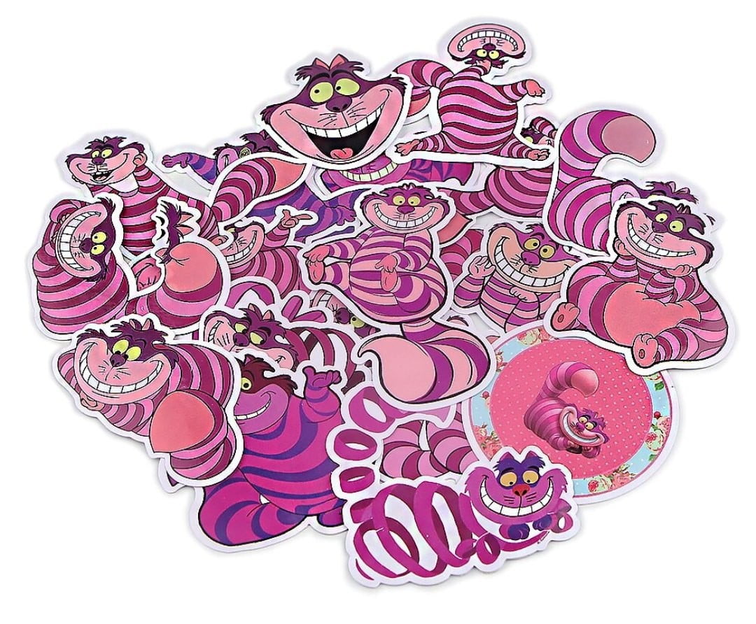 Alice in Wonderland Themed Set of 60 Assorted Stickers Decal Set 