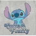 thumbnail image 2 of Women's Lilo & Stitch Cute & Fluffy Stitch Graphic Tee Athletic Heather Small, 2 of 4